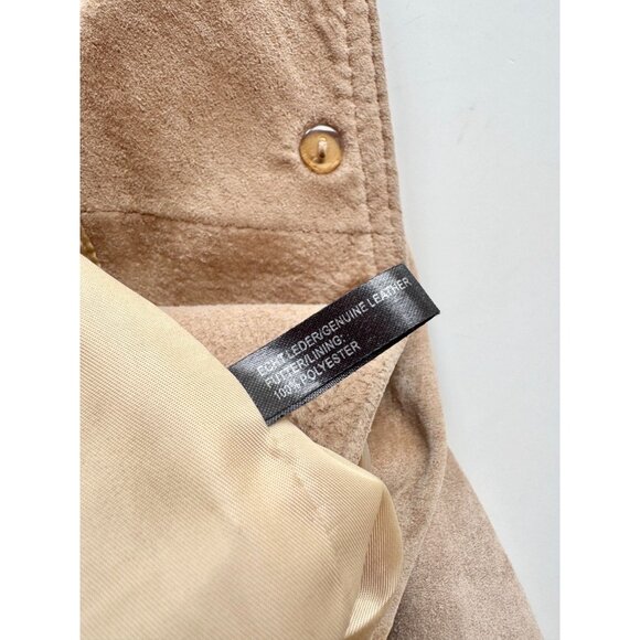 Vintage 00's ROLF SCHULTE Tan Suede Leather Safari Jacket, Size 44/XL - Picture 15 of 16